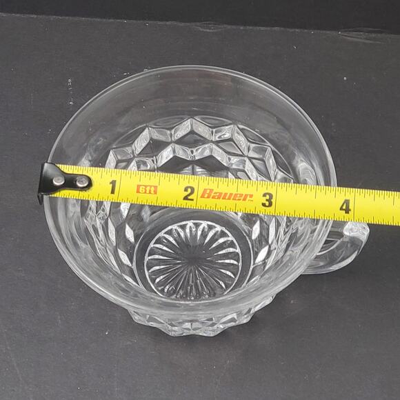 1 Fostoria American Cubist Punch Bowl Cup Flare Rim 2.5" Tall Vtg Tableware - Picture 8 of 10